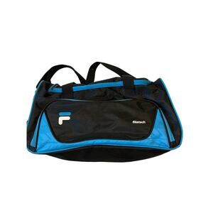 Fila Black Blue 18x12x10 Gym Duffel Bag